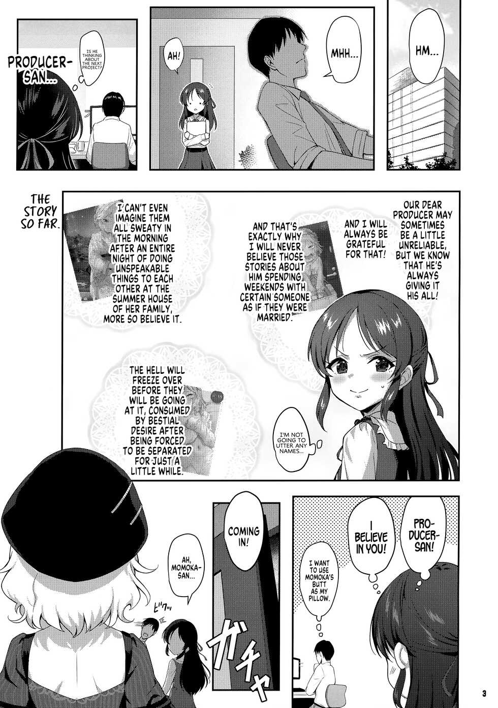 (C99) [Horizontal World (Matanonki)] Momoka Warui Tsuma ~Momoka Yoitsuma 4~  | Dirty Wife Momoka ~Sweet Wife Momoka 4~ (THE IDOLM@STER CINDERELLA GIRLS) [English] [MegaFagget] - Page 2