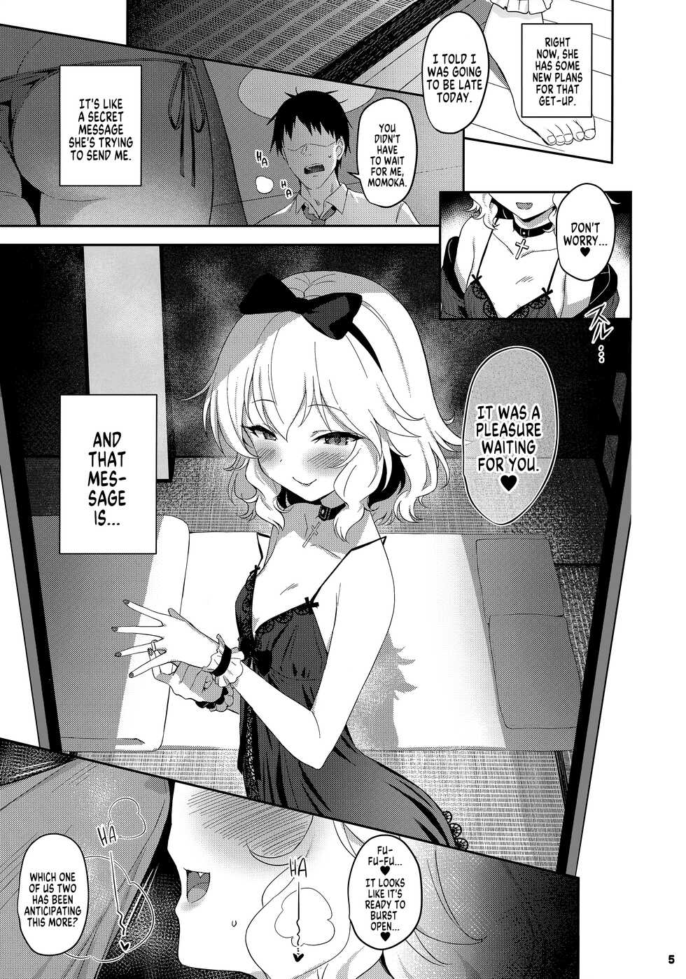 (C99) [Horizontal World (Matanonki)] Momoka Warui Tsuma ~Momoka Yoitsuma 4~  | Dirty Wife Momoka ~Sweet Wife Momoka 4~ (THE IDOLM@STER CINDERELLA GIRLS) [English] [MegaFagget] - Page 4