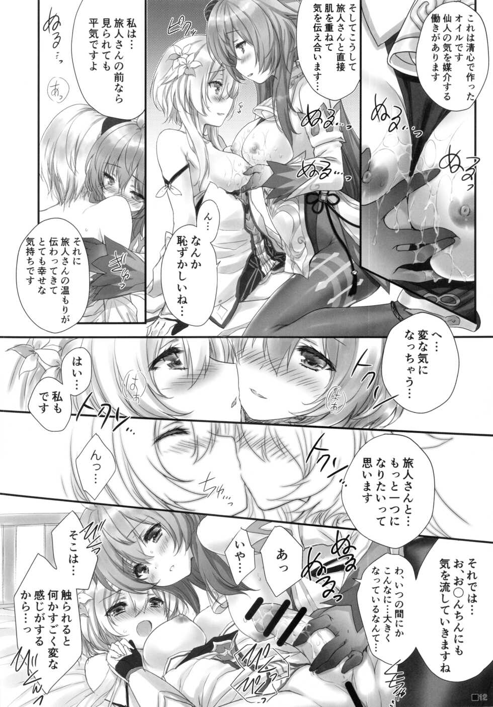 (C99) [ZiP (Moekibara Fumitake)] Ganyu-chan wa, Nukumority o Matteiru. (Genshin Impact) - Page 11