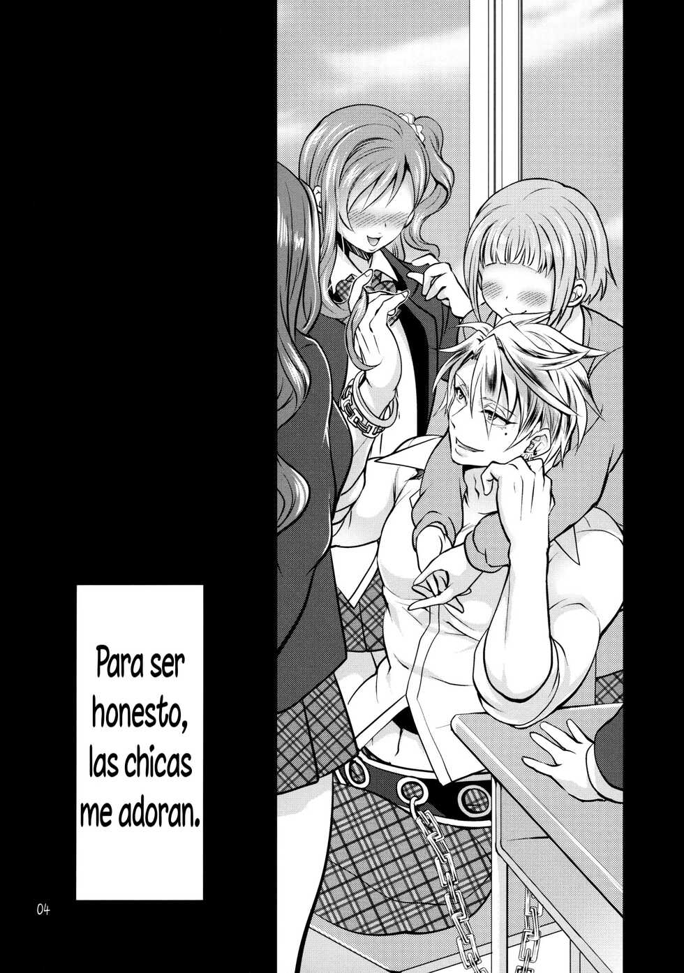 (C90) [Temparing (Tokimachi Eisei)] Futanari Kanojo o Netotta Yarichin Otoko ga Mesu Ochi Sareru (Kanojo o Netotta Yarichin Otoko o Mesu Ochi Saseru made) [Spanish] - Page 3