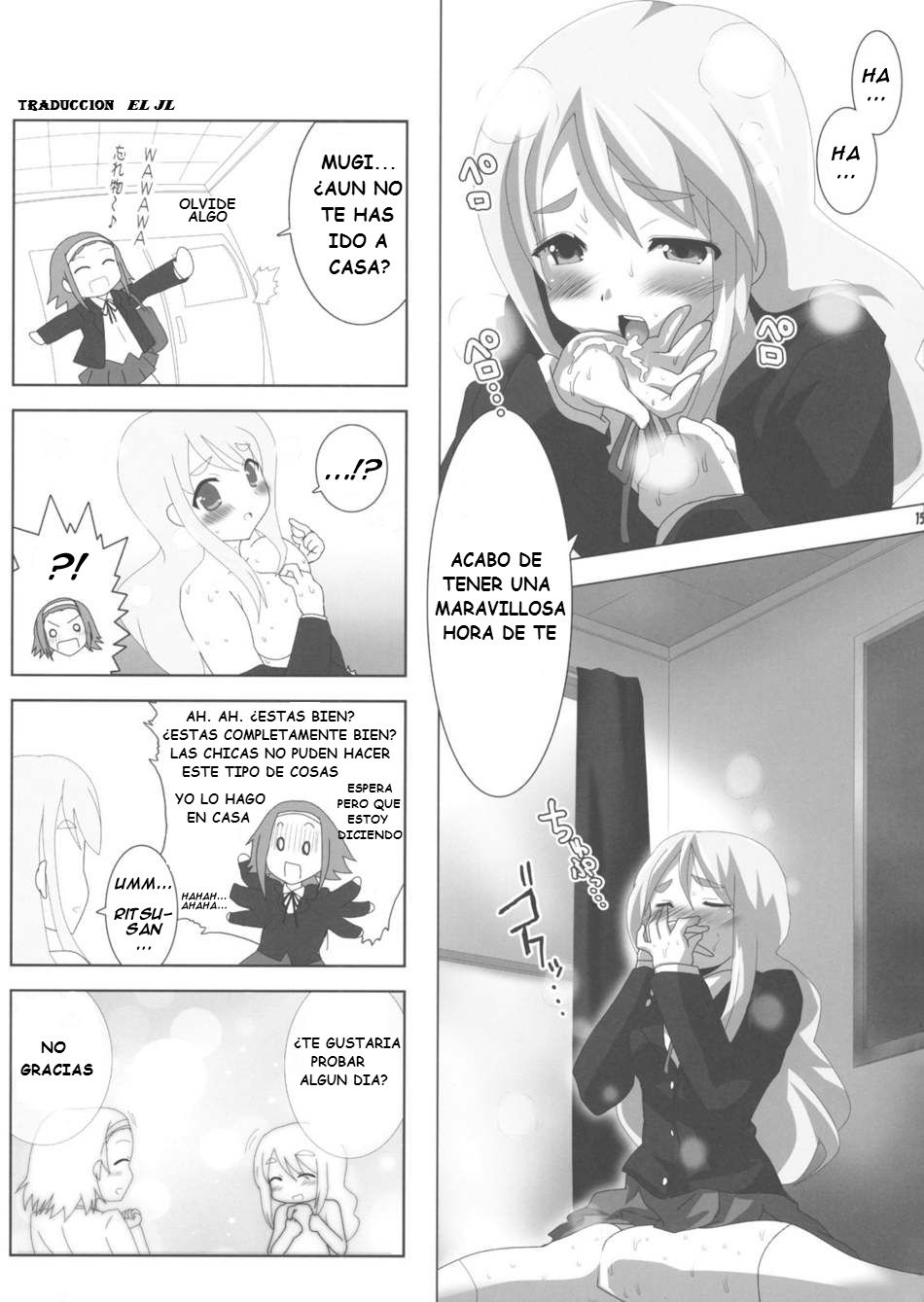 (Houkago Tea Time) [Lezmoe! (Oyu no Kaori)] K-ON Bon!? (K-ON!) [Spanish] - Page 16