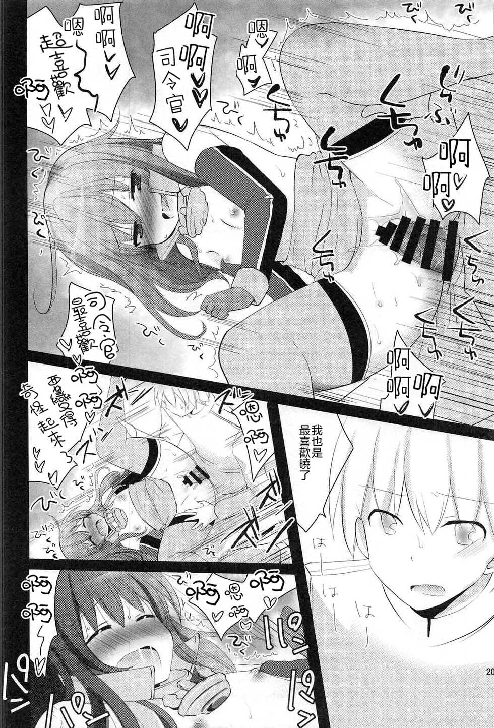 (C91) [Pikopikotei, Usagi Ame (Inoue Mitan, Iyohara Kansuke)] Shireikan! Doushiyou Watashi Senkan ni Nacchatta (Kantai Collection -KanColle-) [Chinese] [星幽漢化組] - Page 20