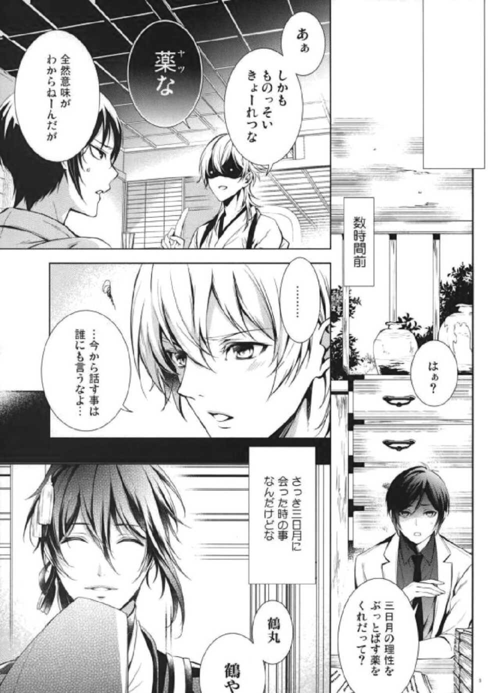 (C89) [Iris (Id)] O kusuri no youhou · youryou wa tadashiku mamotte tsukaimashou (Touken Ranbu) - Page 4