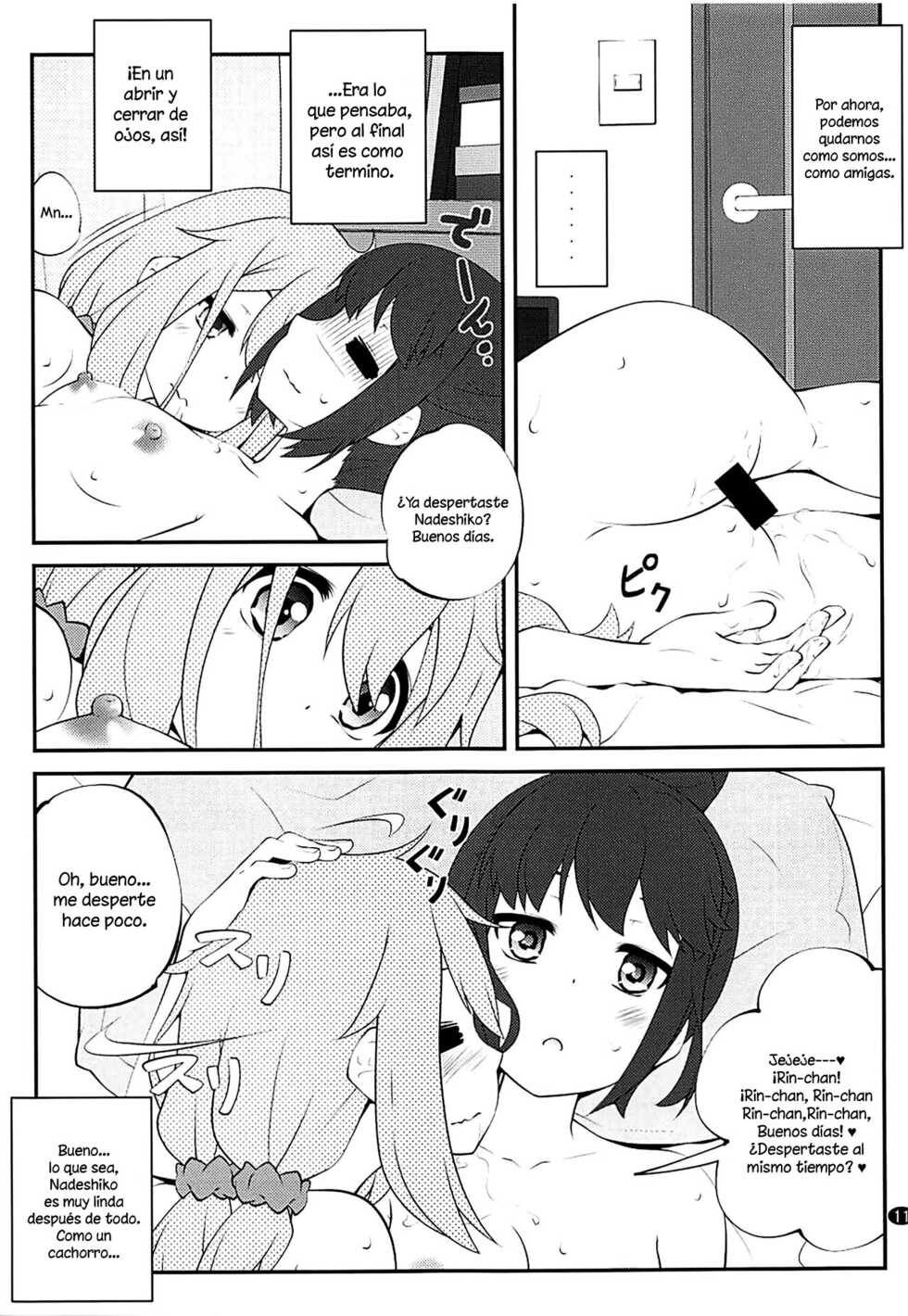 (C94) [Purimomo (Goyac)] Sankakkei no, Himitsu | Triangulo Secreto (Yuru Camp) [Spanish] - Page 10