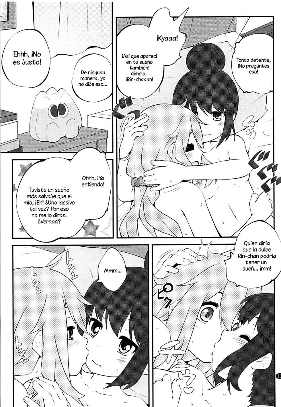 (C94) [Purimomo (Goyac)] Sankakkei no, Himitsu | Triangulo Secreto (Yuru Camp) [Spanish] - Page 12