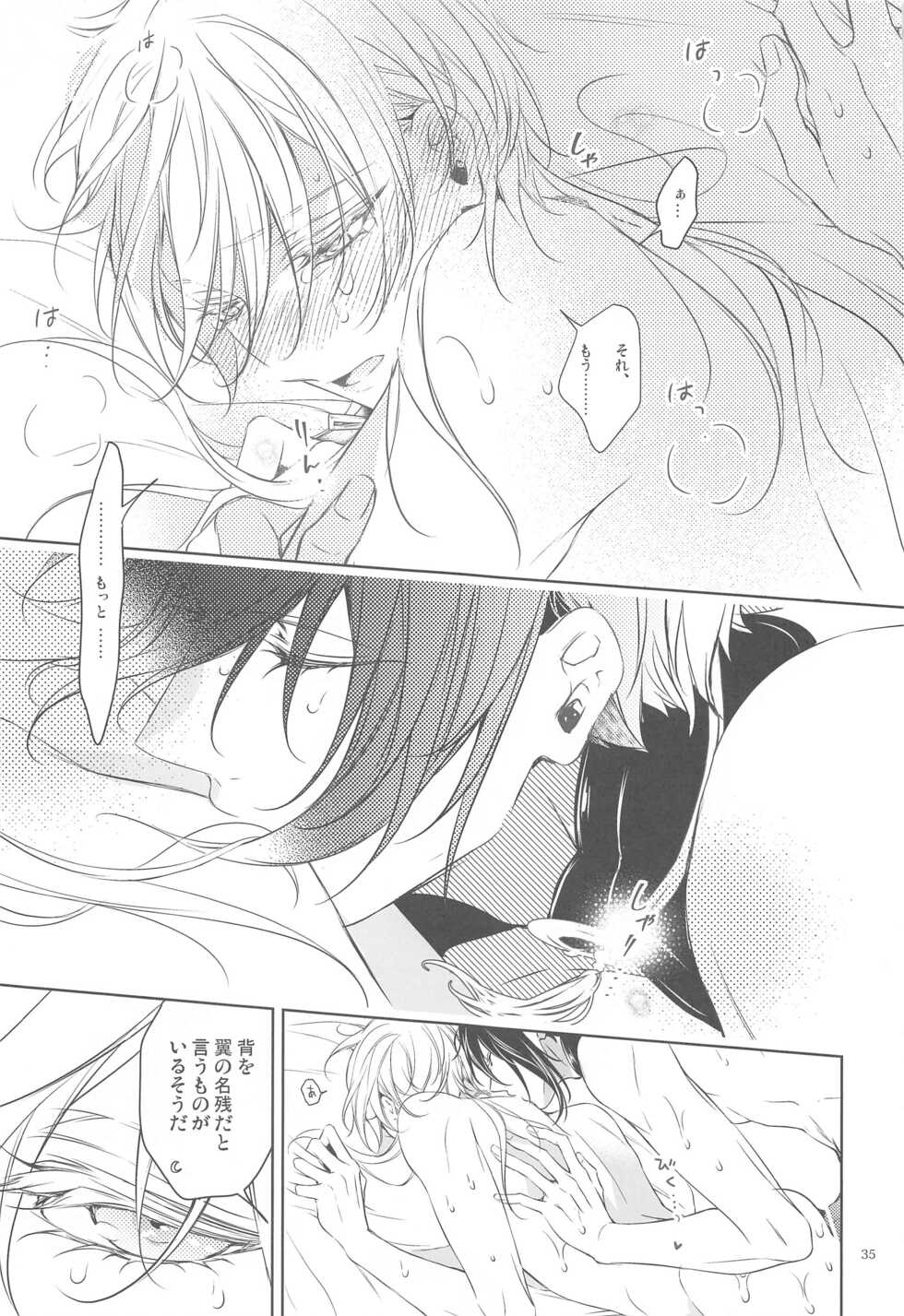 (C99) [Sousutai (Kitsuwo)] Hanbun Ochiteru. (Touken Ranbu) - Page 38
