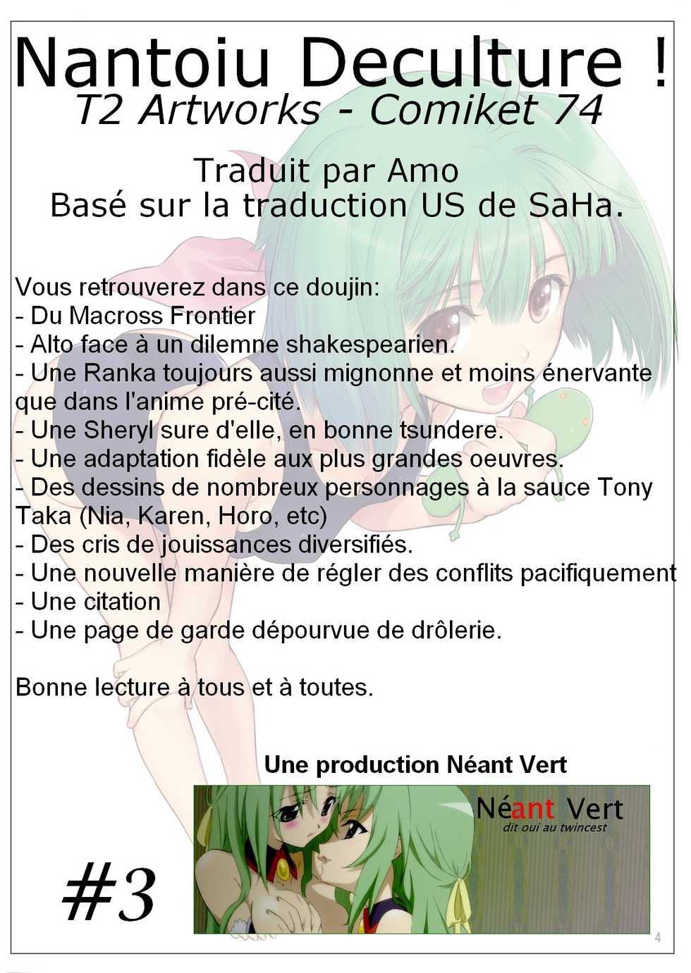 (C74) [T2 ART WORKS (Tony)] Nantoiu Deculture! (Various) [French] [N&eacute;ant Vert] - Page 2