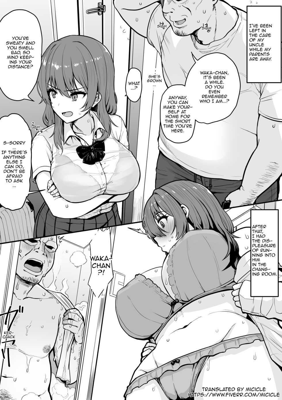 [UPA24 (Upanishi.)] Oji-san Chi ni Azukerarete... | Left in Uncle's Care...  (FANBOX) [English] [Micicle] - Page 1