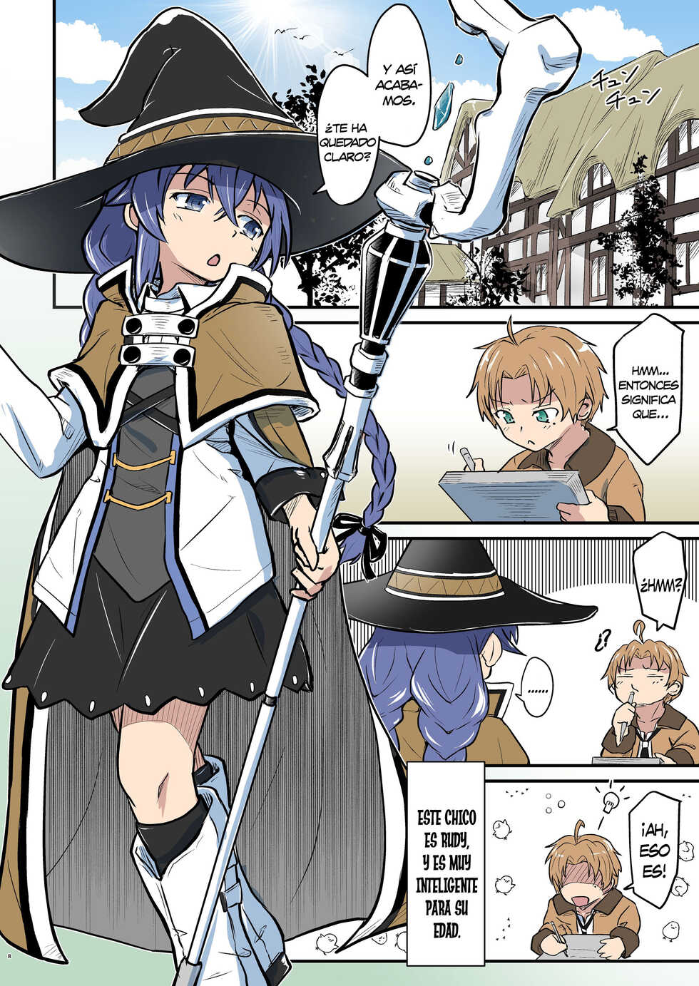 [Umari-ya (D-2)] Mushoku! (Ao) | ¡Mushoku! (Azul) (Mushoku Tensei ~Isekai Ittara Honki Dasu~) [Spanish] [NTINFS] [Digital] - Page 9