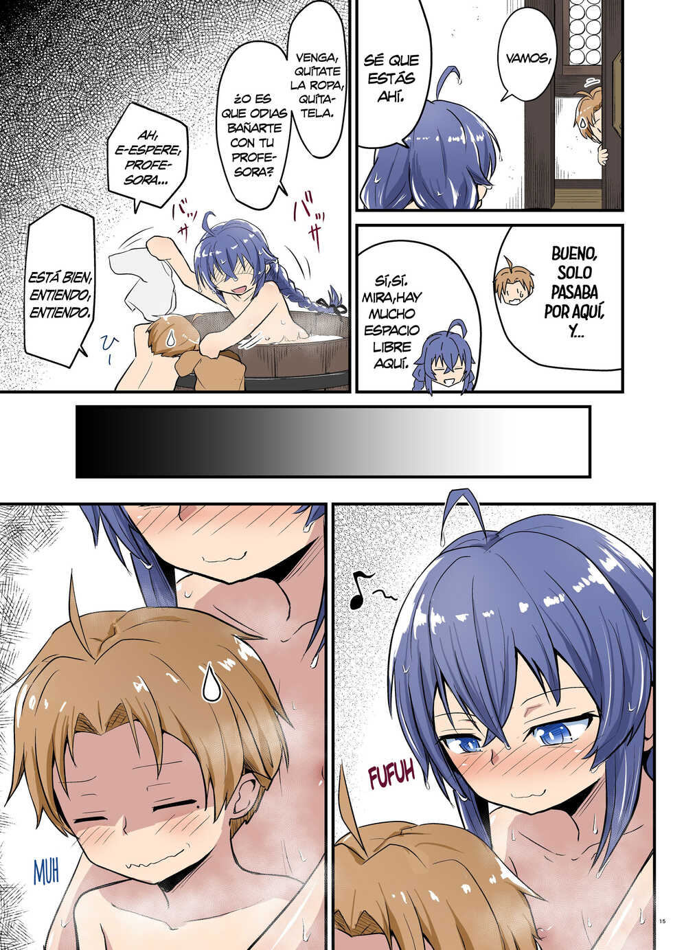 [Umari-ya (D-2)] Mushoku! (Ao) | ¡Mushoku! (Azul) (Mushoku Tensei ~Isekai Ittara Honki Dasu~) [Spanish] [NTINFS] [Digital] - Page 16