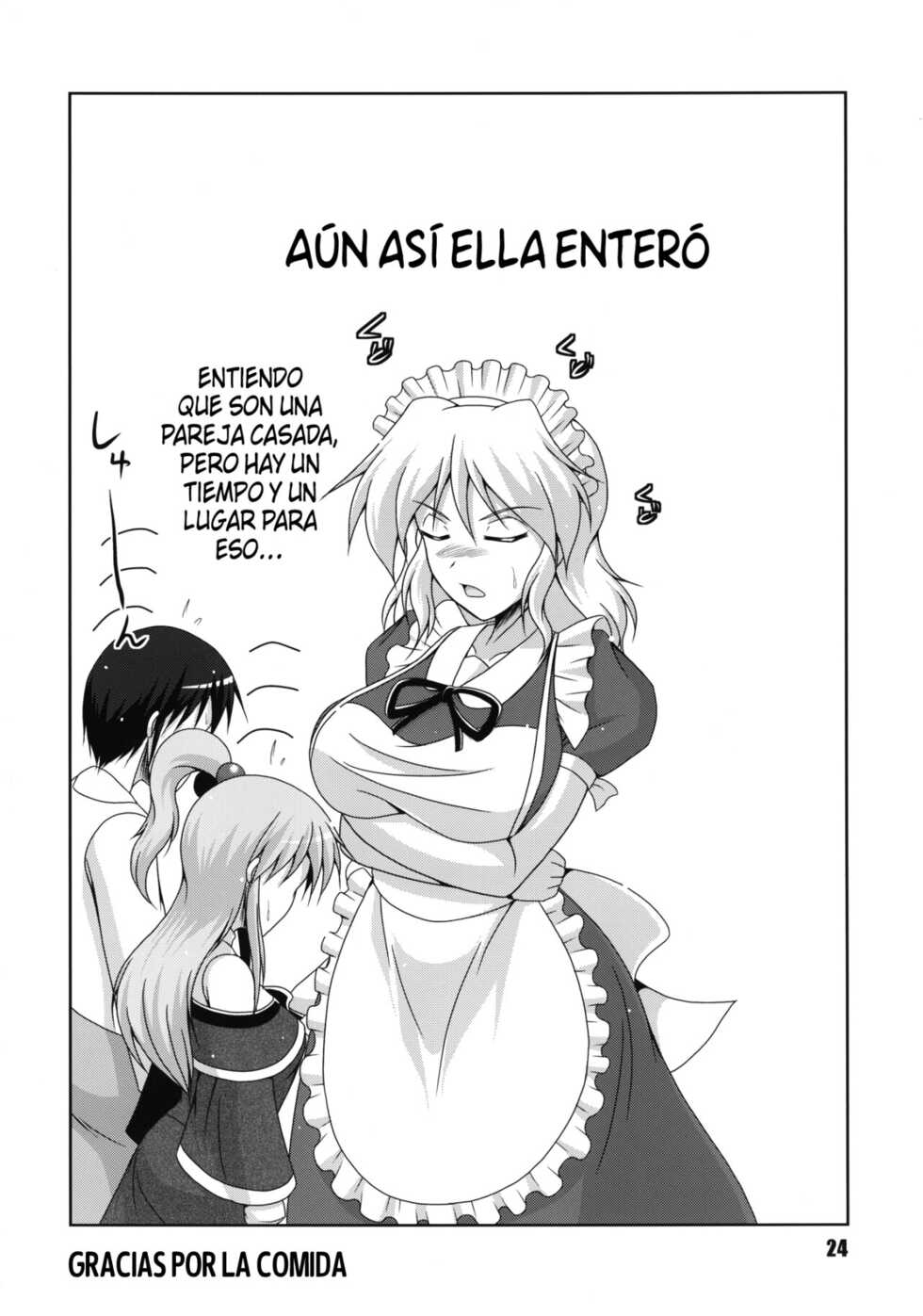 [Kitagawajima (Yohinori)] Oku-sama wa Makaishin na Kanojo (Touhou Project) [Spanish] [Digital] - Page 25