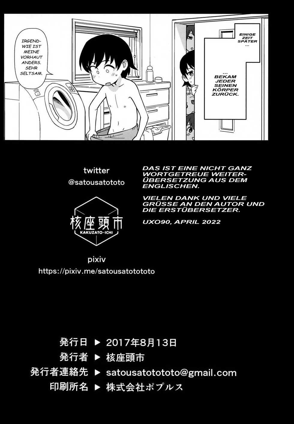 (C92) [Kakuzato-ichi (Kakuzatou)] Ani ga Watashi de Watashi ga Ani de | Brother is Sister, Sister is Brother (Girls und Panzer) [German] [uxo90] - Page 24
