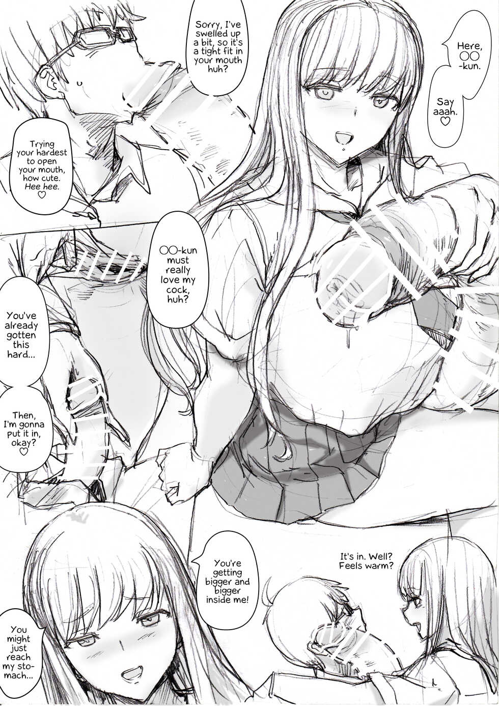 [Pikopiko Saber] Plump, Huge Cock Futa JK x Student Boy (Futanari Sketches Plus) [English] - Page 2