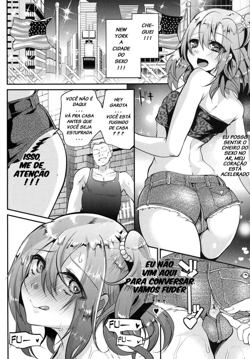 [Cannabis (Shimaji)] Sokuhame Bitchinpo NY ni Iku [Portuguese-BR] [LIANEF] [Digital] - Page 7