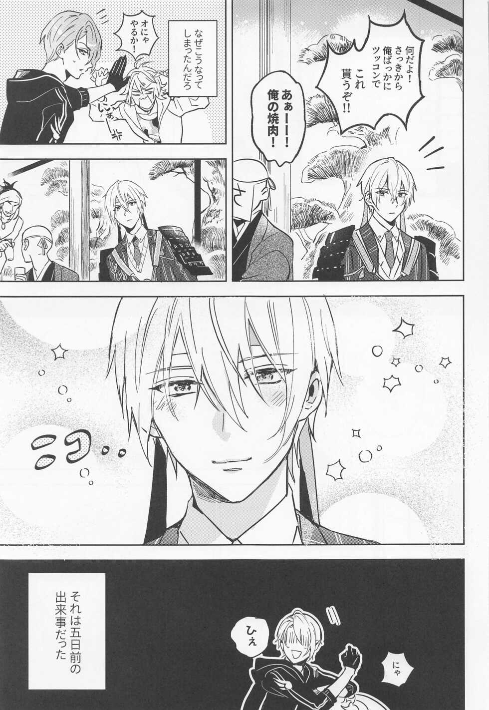 [6Am (点点金光)] Chougi-kun wa Rikon o Ganbareba Ganbaru hodo Shiawase ni Naru (Touken Ranbu) - Page 6