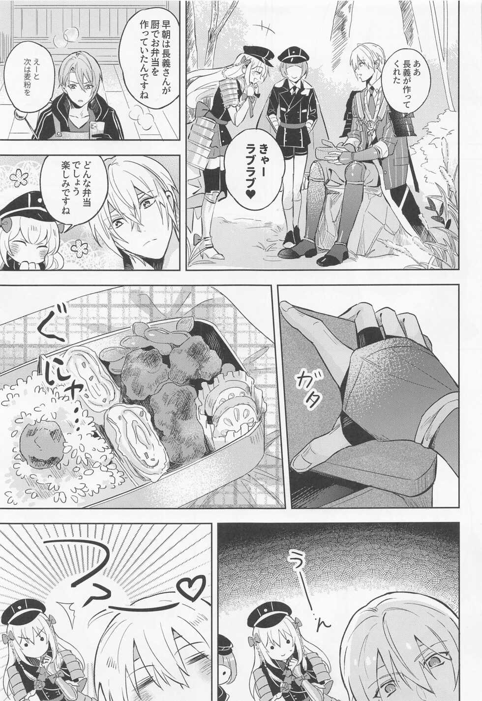 [6Am (点点金光)] Chougi-kun wa Rikon o Ganbareba Ganbaru hodo Shiawase ni Naru (Touken Ranbu) - Page 28