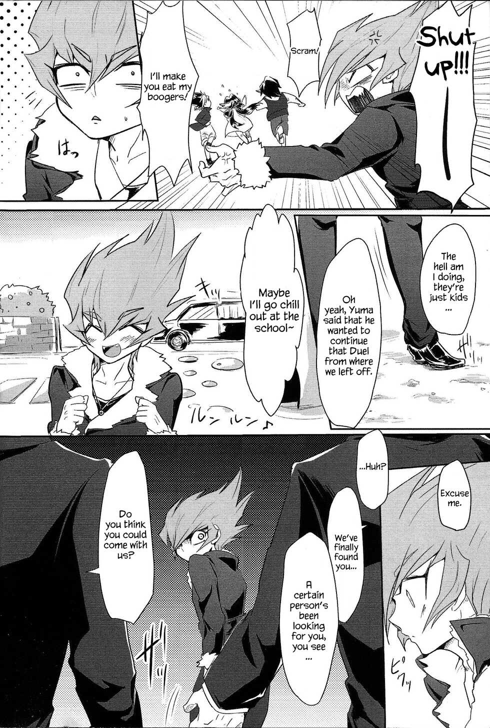 (Sennen Battle Phase 14) [Poco Poco (Shachoo, yuduko)] Ankokugai no Boss wa Kodomo ga Osuki... no You desu (Yu-Gi-Oh! ZEXAL) [English] {Hennojin} - Page 3