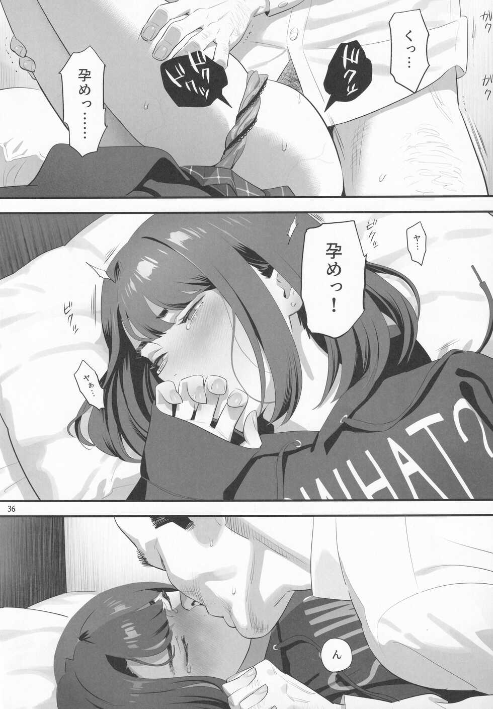 (SC2022 Spring) [Hito no Fundoshi (Yukiyoshi Mamizu)] Tonari no JK ni Odosarete Iribitararetemasu (Naki 3 - Page 35