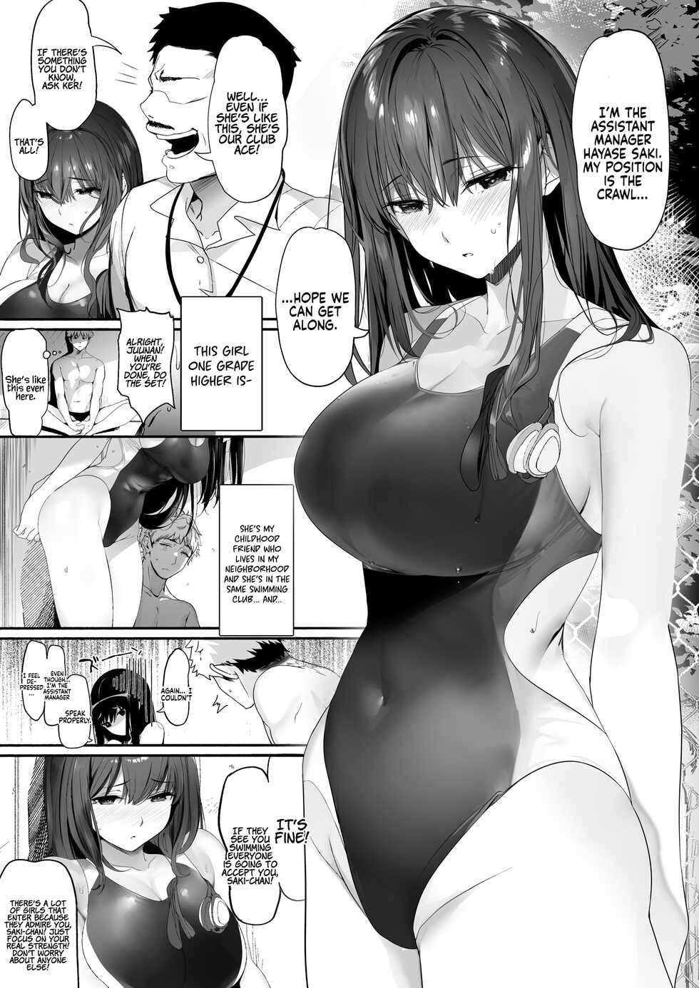 [Kansai Gyogyou Kyoudou Kumiai (Marushin)] Suieibu no Seisokei Osananajimi ga DQN ni Moteasobareru Ichibushijuu | The Whole Story of My Neat Childhood Friend in the Swimming Club Being Toyed With by a Dumbass  [English] [Coffedrug] [Digital] - Page 5