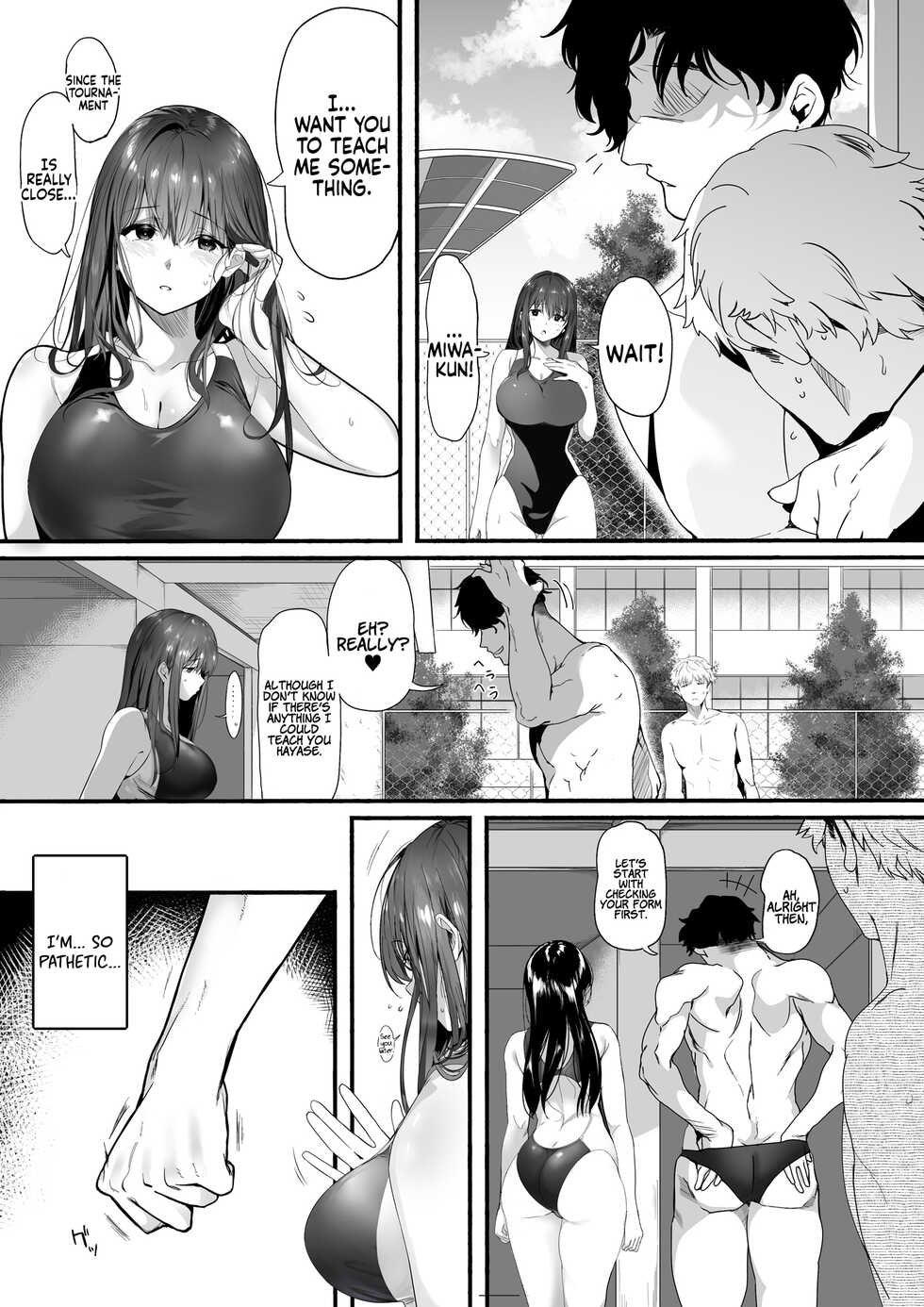 [Kansai Gyogyou Kyoudou Kumiai (Marushin)] Suieibu no Seisokei Osananajimi ga DQN ni Moteasobareru Ichibushijuu | The Whole Story of My Neat Childhood Friend in the Swimming Club Being Toyed With by a Dumbass  [English] [Coffedrug] [Digital] - Page 8