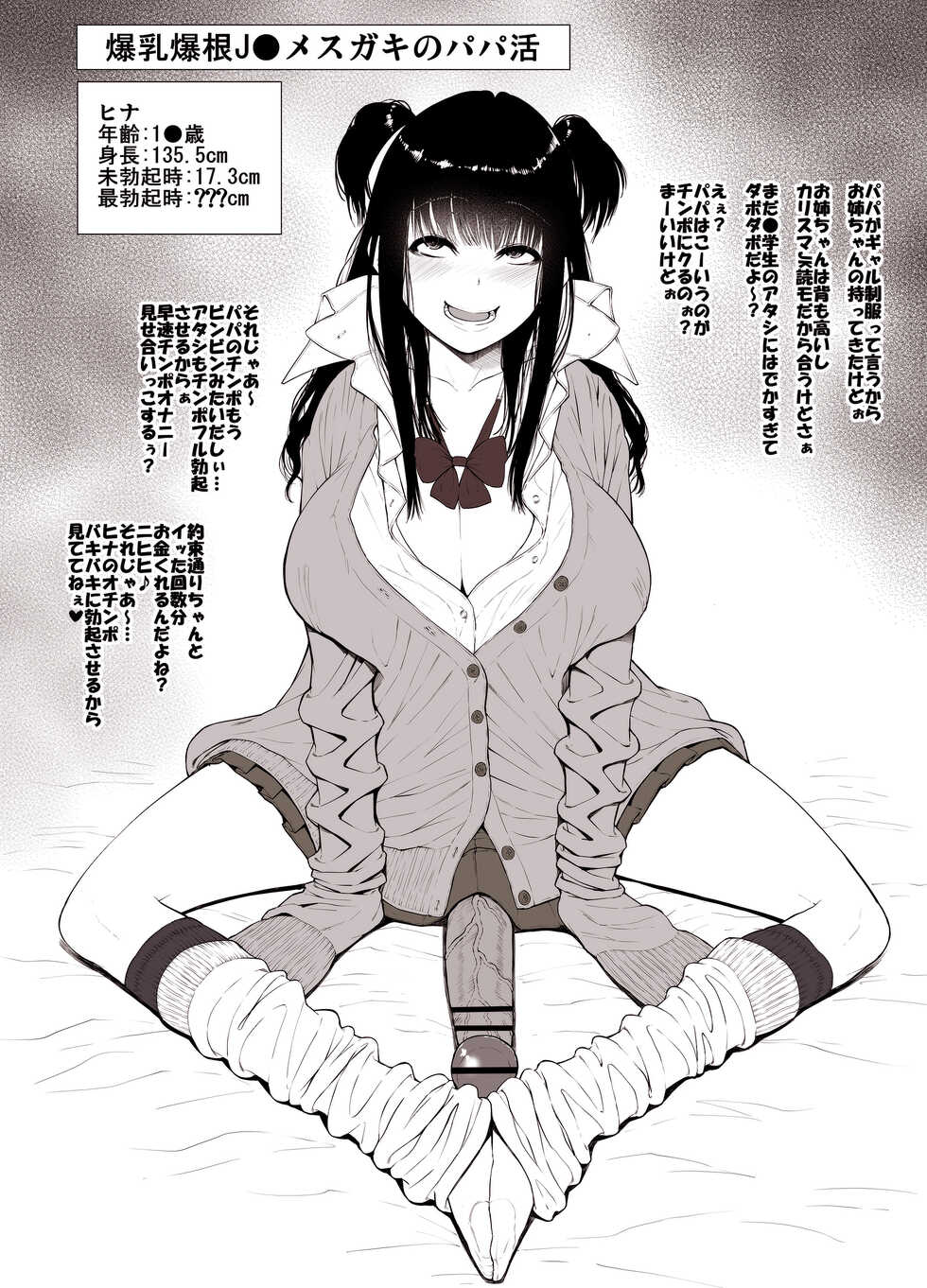 [Yoshida Inuhito] Bakunyuu Bakukon Namaiki JK Mesugaki - Page 2