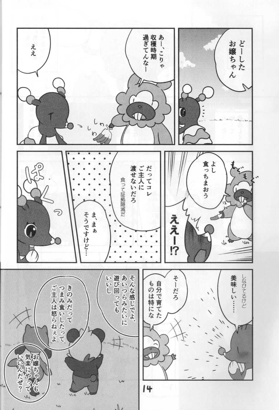 (C92)[Kajigurumi (Kajiura)]Yasahii hohoemi, Todokanai Koe(Pokémon) - Page 13