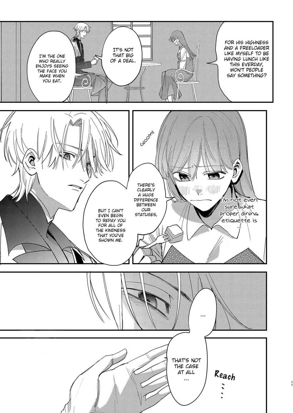[Umenegi Daimyoujin (Umekoppe)] Yandere Ouji ga Shachiku Onna no Watashi o Hanasanai | The Yandere Prince Won't Let Me Slip Away (English) [Digital] - Page 13