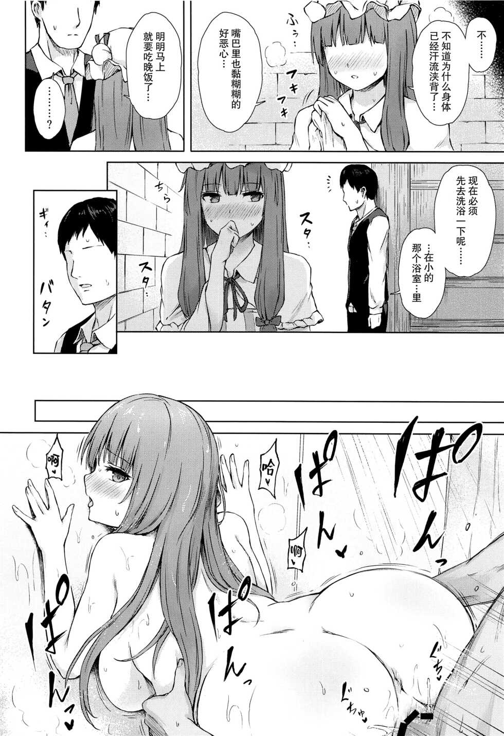 (Shuuki Reitaisai 8) [Tekomenchi (Techi)] Patchouli Knowledge Kaihatsu Kiroku II (Touhou Project) [Chinese] [白杨汉化组] - Page 13