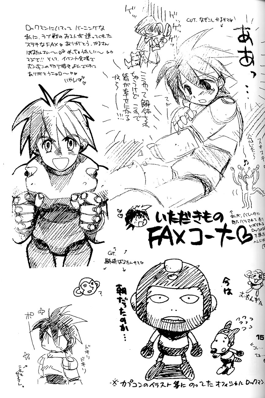 (C54) [Yorozu (Kirigakure Takaya)] Robot wa Sekai Heiwa no Yume o Miru ka! (Megaman) - Page 14
