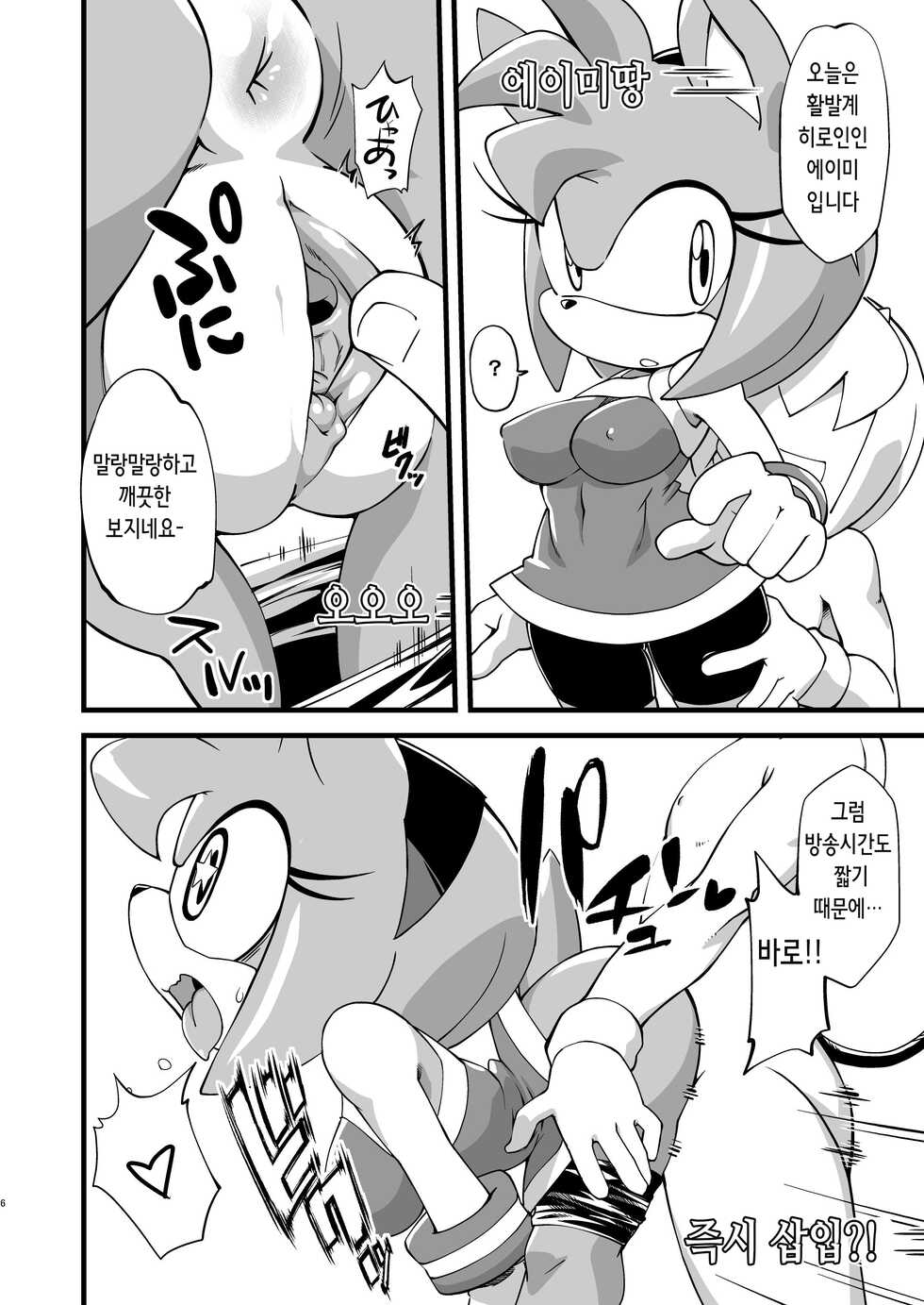 (Sega no Game wa Sekaiichi 12) [Tengai Aku Juumonji (Akuno Toujou)] Patreon de Yattemasu | 패트리온에서 하고 있습니다 (Sonic the Hedgehog) [Decensored] [Korean] - Page 6