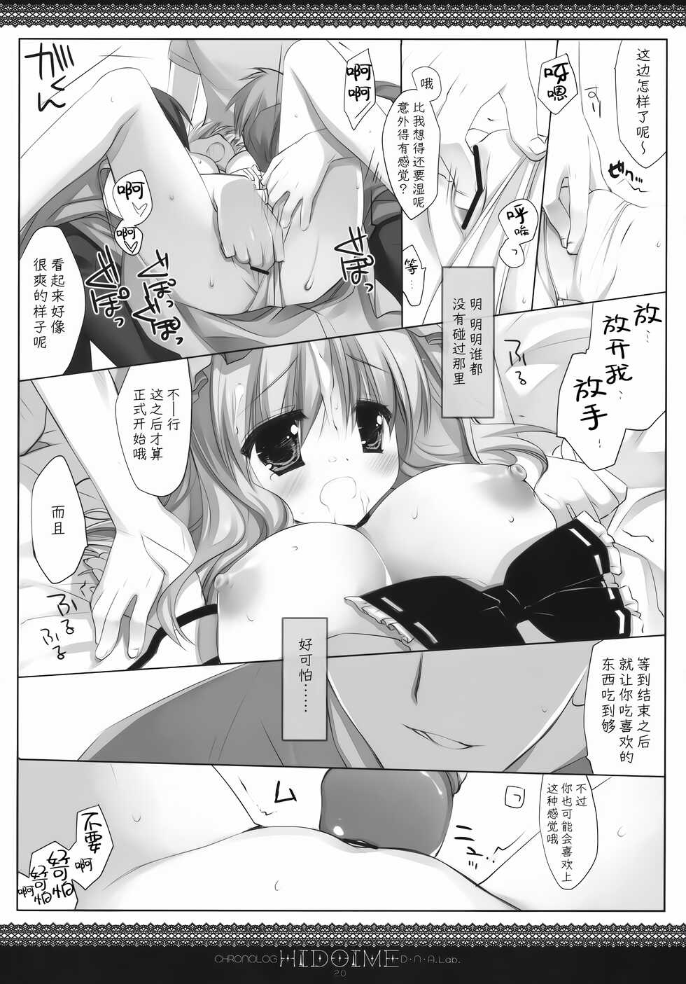 (SC48) [CHRONOLOG, D.N.A.Lab. (Sakurazawa Izumi, Miyasu Risa)] HIDOIME (Touhou Project) [Chinese] [Incomplete] - Page 9