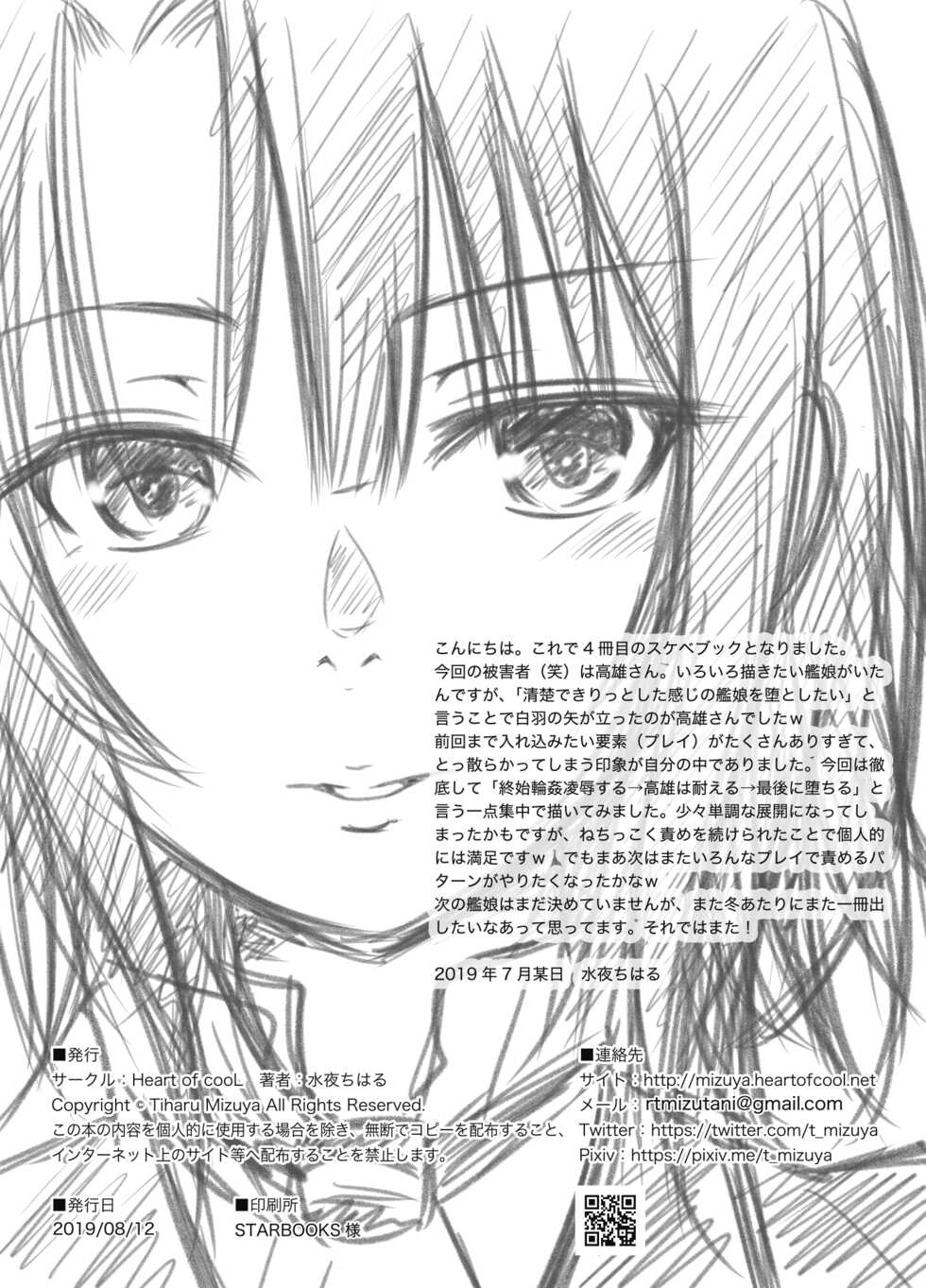 [Heart of cooL (Mizuya Tiharu)] Hishokan Takao Dorei Ochi (Kantai Collection -KanColle-) [Digital] - Page 33