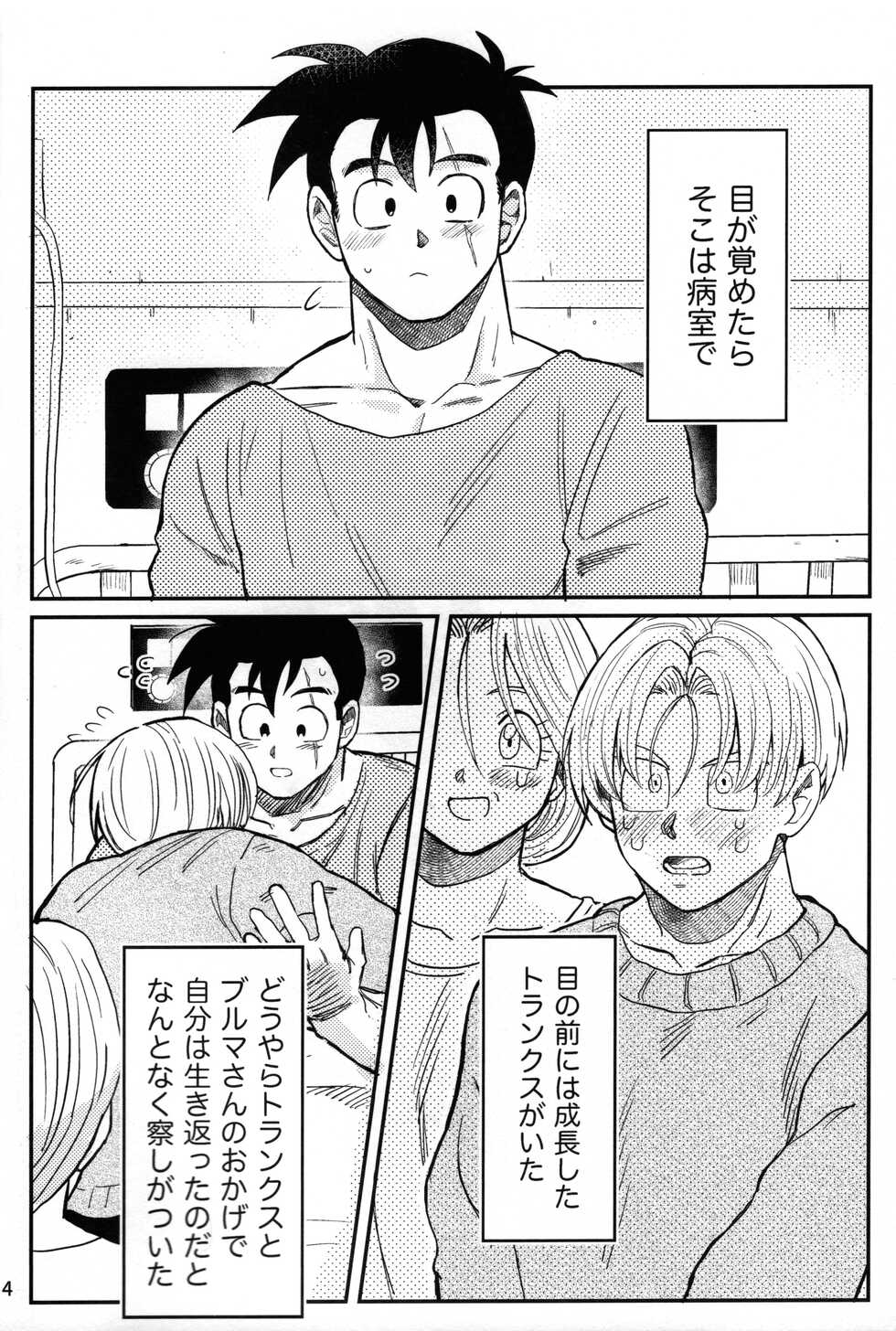 (SPARK14) [Tansan Nuketeru (Mitsuya)] Hajimete o Kimi ni (Dragon Ball Z) - Page 3