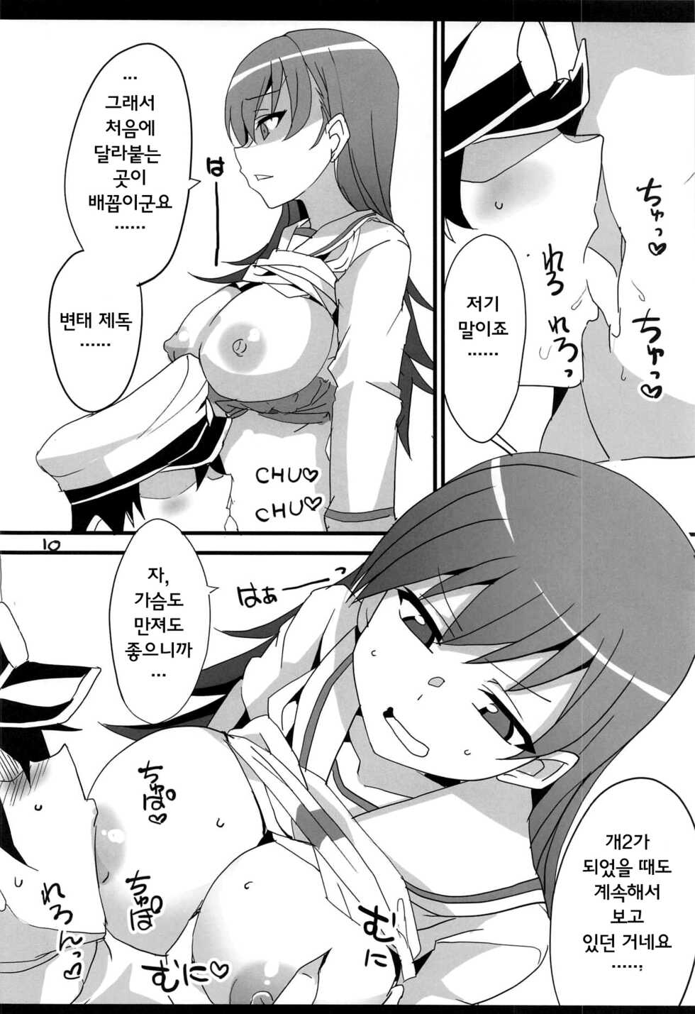 (Houraigekisen! Yo-i! Gunreibu Shuho) [BlueMage (Aoi Manabu)] Ooicchi Yoyuucchi (Kantai Collection -KanColle-) [Korean] - Page 9