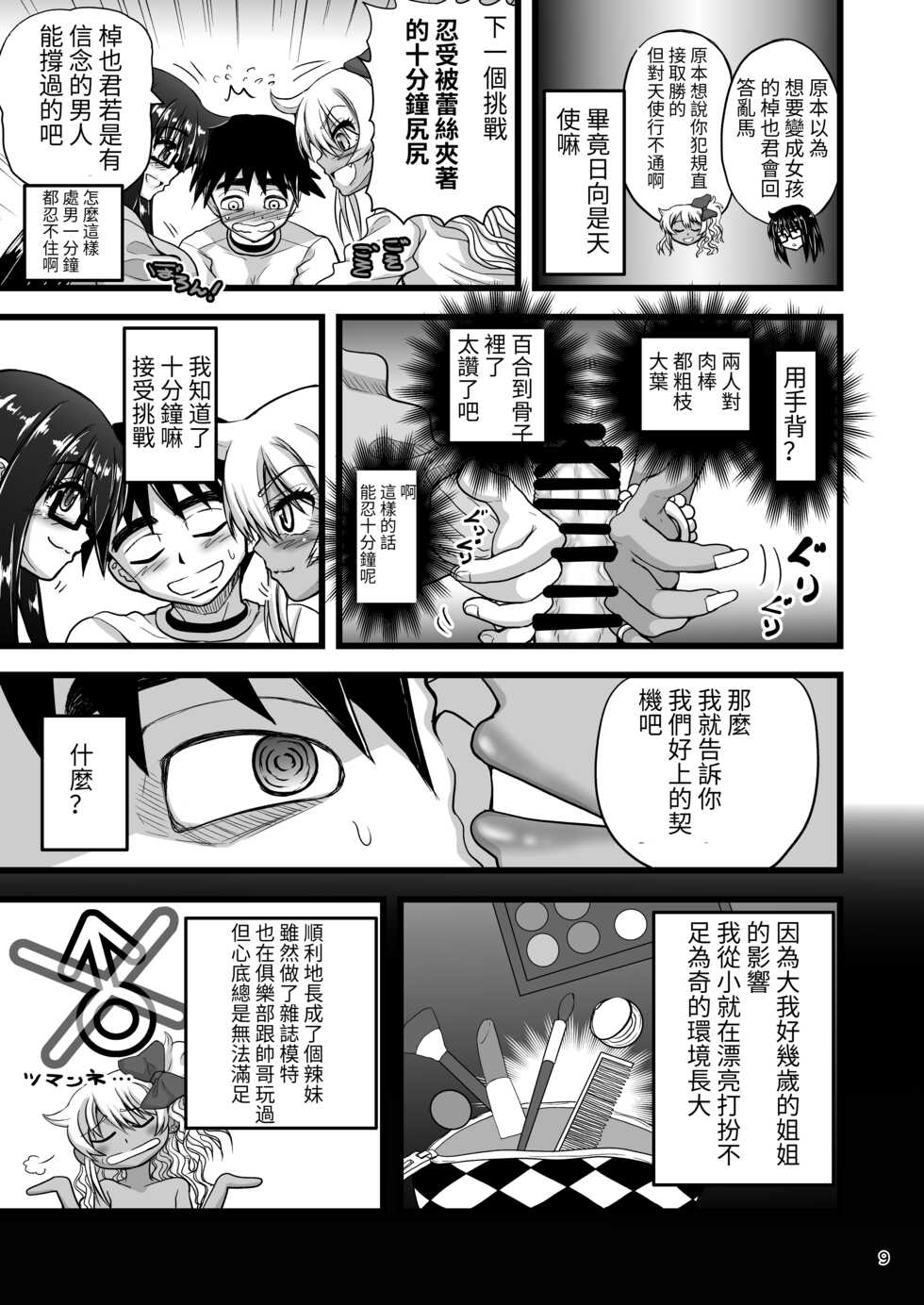 [Senbon Knock Zadankai (Inaba Fuyuki)] Les Couple no Tsugou no Yoi Niku Vibe ni Narou! [Chinese] [Digital][百合控別進個人漢化] - Page 9