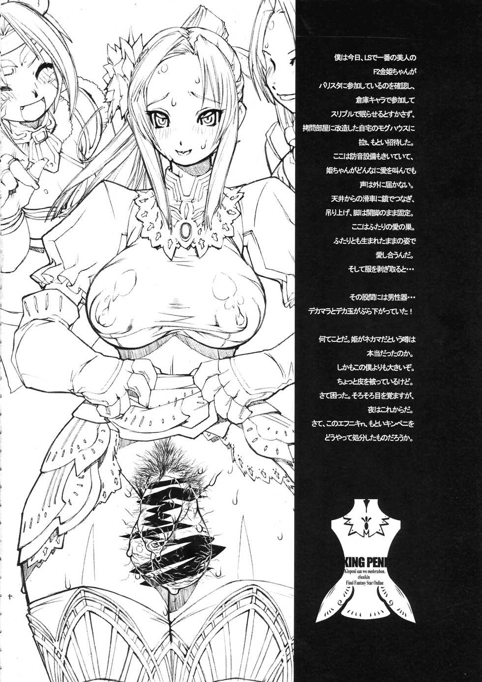 [Sakuraya Honpo (Sakura Gia)] KING PENI Kinpeni-san wo Mederuhon. Efunikin. (Final Fantasy Star Online) - Page 3