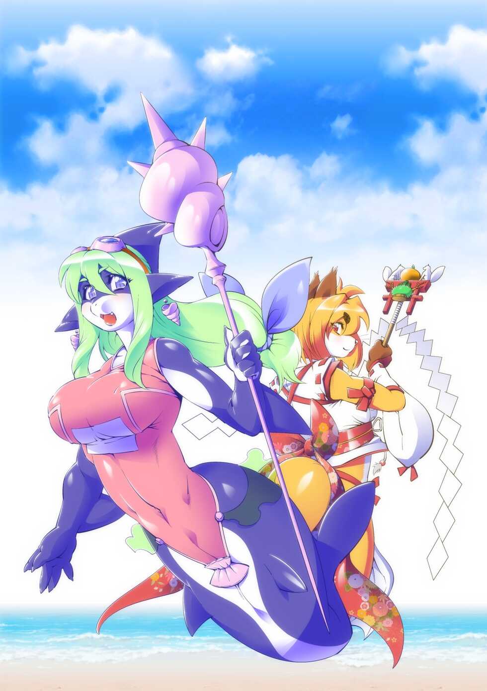 [Sweet Taste (Amakuchi)] Mahou no Juujin Foxy Rena 2 - Kemono of Magic - Foxy Rena 2 [Korean] [LWND] [Colorized] - Page 2