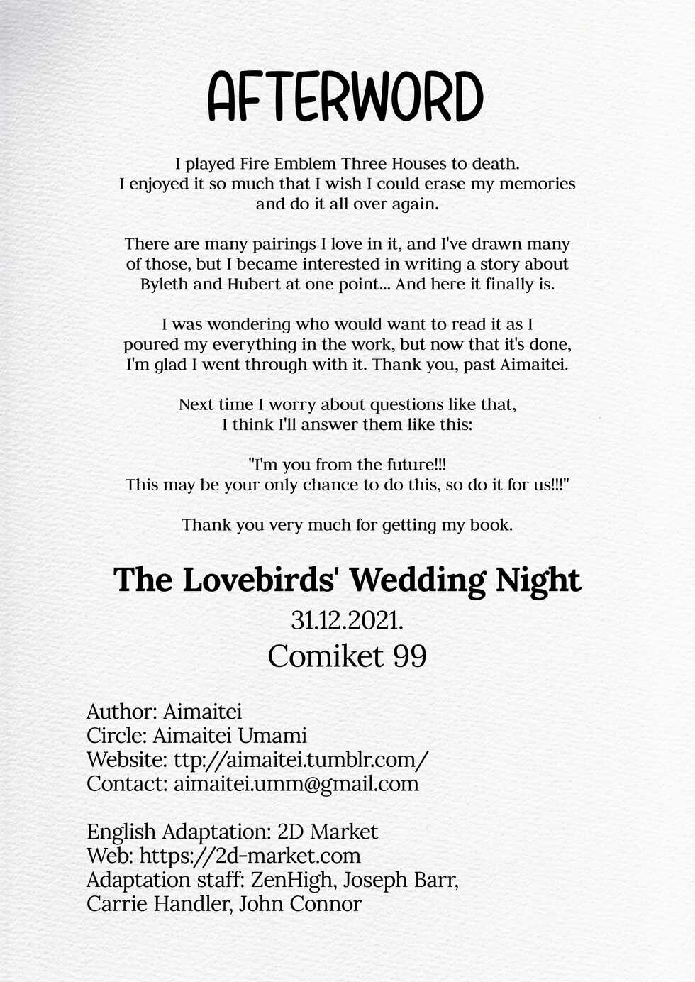 [Aimaitei (Aimaitei Umami)] Hiyoku Renri no Shoya | The Lovebirds' Wedding Night (Fire Emblem: Three Houses) [English] {2d-market.com} [Decensored] [Digital] - Page 24