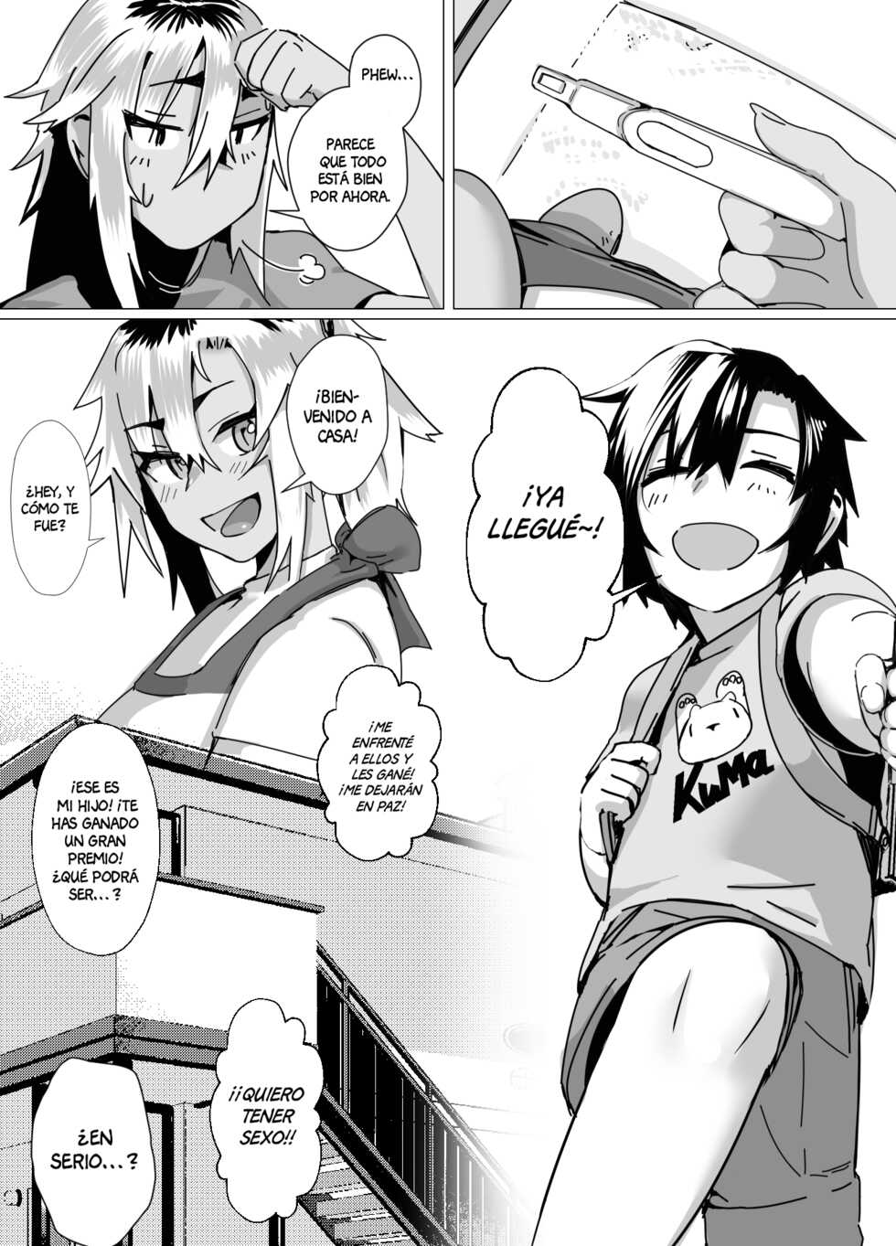 [strike back] Miwaku no Yanmama Ecchi na Kosodate Hisshouhou | La Increíble Mamá Gyaru y su Exitoso Método de Enseñanza Sexual [Spanish] [Pildora Roja Traducciones] - Page 34