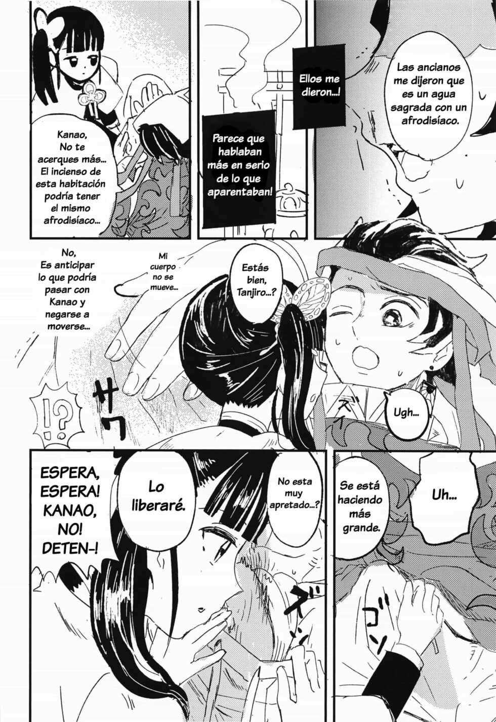 (Nichirin Kitan Kinkyuu SUMMER 2021) [Hibana (Mizugashi)] Ikkou Kakukaku | Gleaming Light (Kimetsu no Yaiba) [Spanish] [jaguarlo] - Page 19
