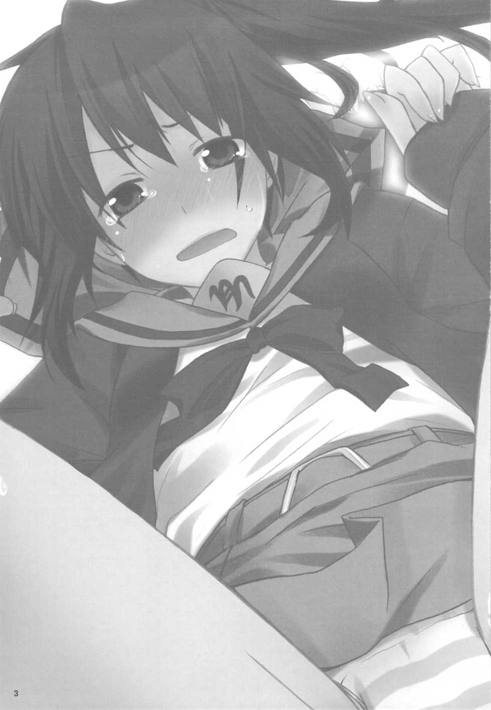 (COMIC1☆3) [nEetest (Yusya)] Kyonko no Hajimete (Suzumiya Haruhi no Yuuutsu) - Page 3