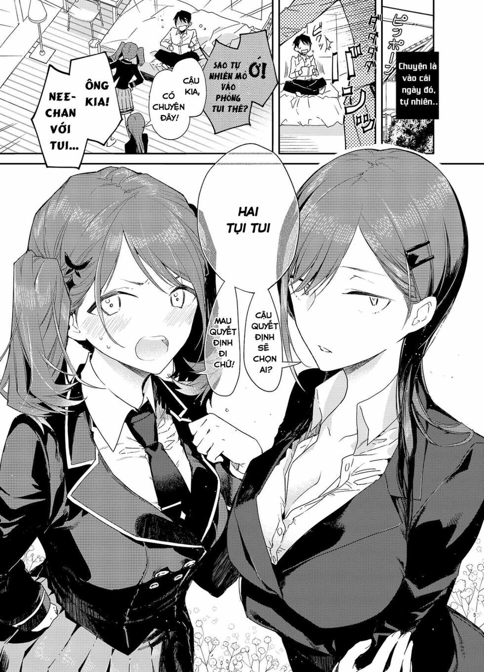 [Mutou Koucha] Kinjo no Tsuntsun Imouto to Muhyoujou Ane ni Semarare Ecchi [Vietnamese Tiếng Việt] [Digital] - Page 3