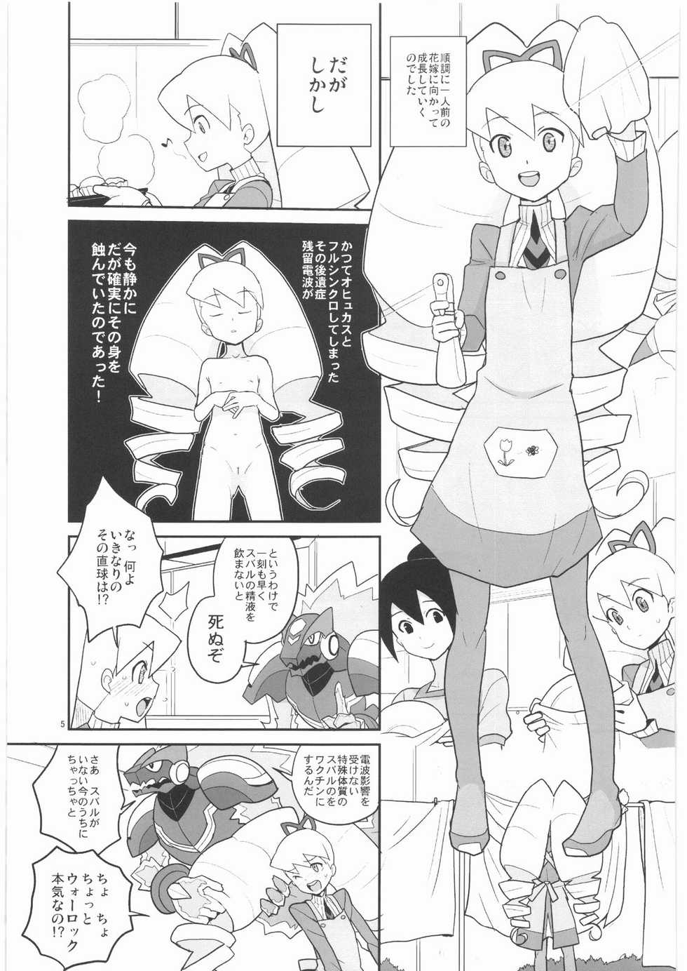 (C75) [Zenra Restaurant (Heriyama)] Drill to Tights to Iinchou! (Mega Man Star Force) - Page 4