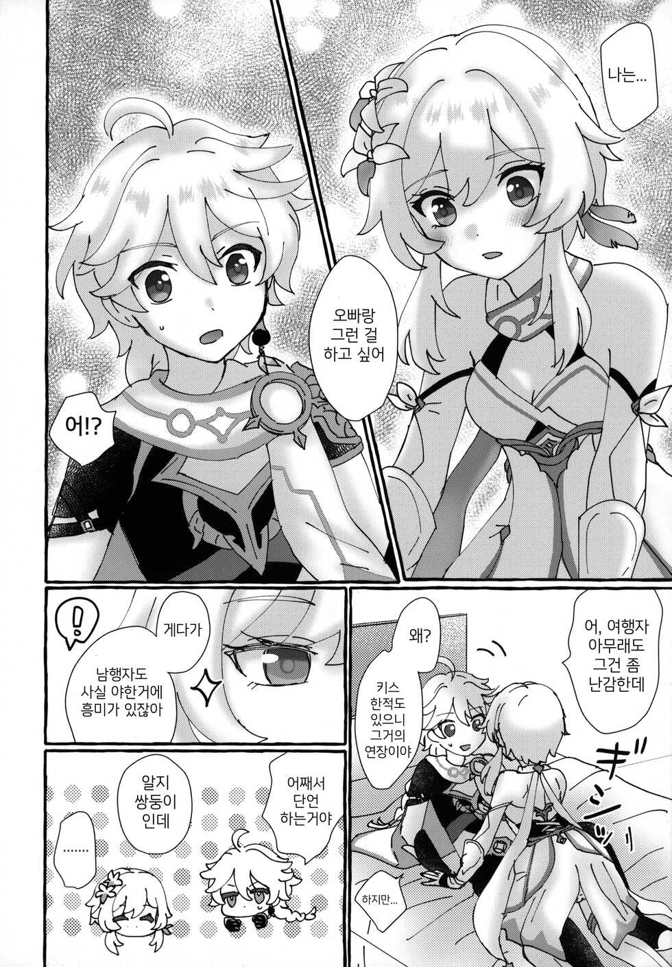 (Kami no Eichi) [Cotton Candy (Wataame)] Futari de Manegoto. | 두 명이서 따라 하기 (Genshin Impact) [Korean] - Page 8