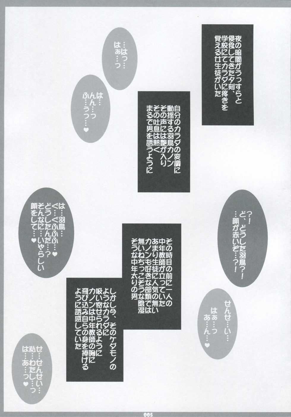 (C77) [THIRD BRAND (Katsumata Kazuki)] Hatsujouki no Sugoshikata. (Anyamaru Tantei Kiruminzoo) - Page 5