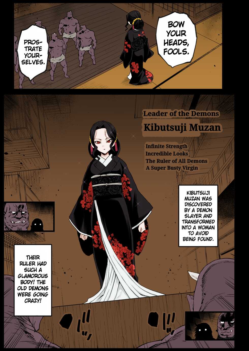 [Eromazun (Ma-kurou)] Mesu Ochi Jou Muzan-sama - RAPE OF DEMON SLAYER 4 | Making a Mess of Lady Muzan-sama - RAPE OF DEMON SLAYER 4 (Kimetsu no Yaiba) [English] [Keye Necktire] [Decensored] [Colorized] [Miss One Life] [Digital] - Page 2