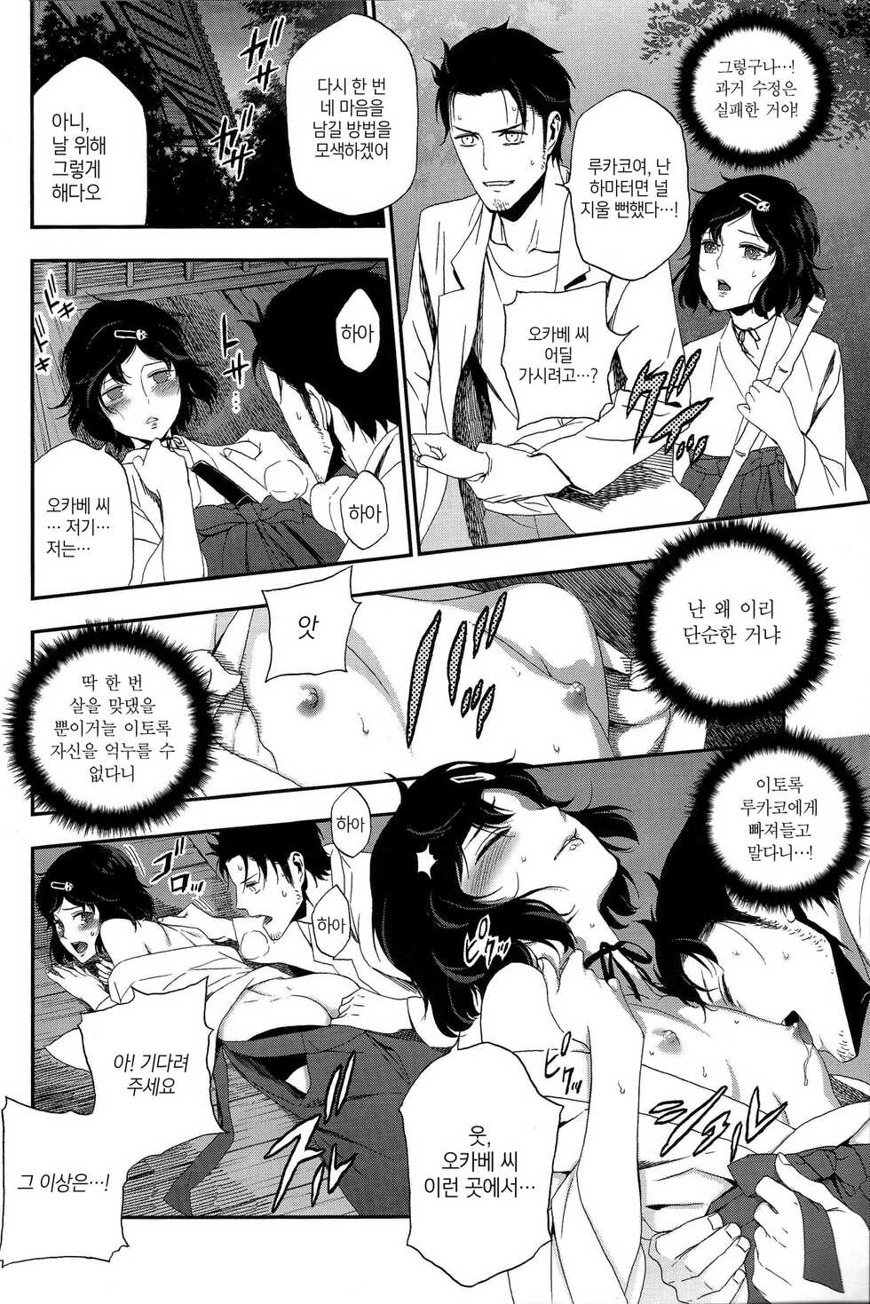 (C81) [Ikujinashi no Fetishist] Shiiseishou no Maria | 사유성창의 마리아 (Steins;Gate) [Korean] [새벽안개] - Page 22