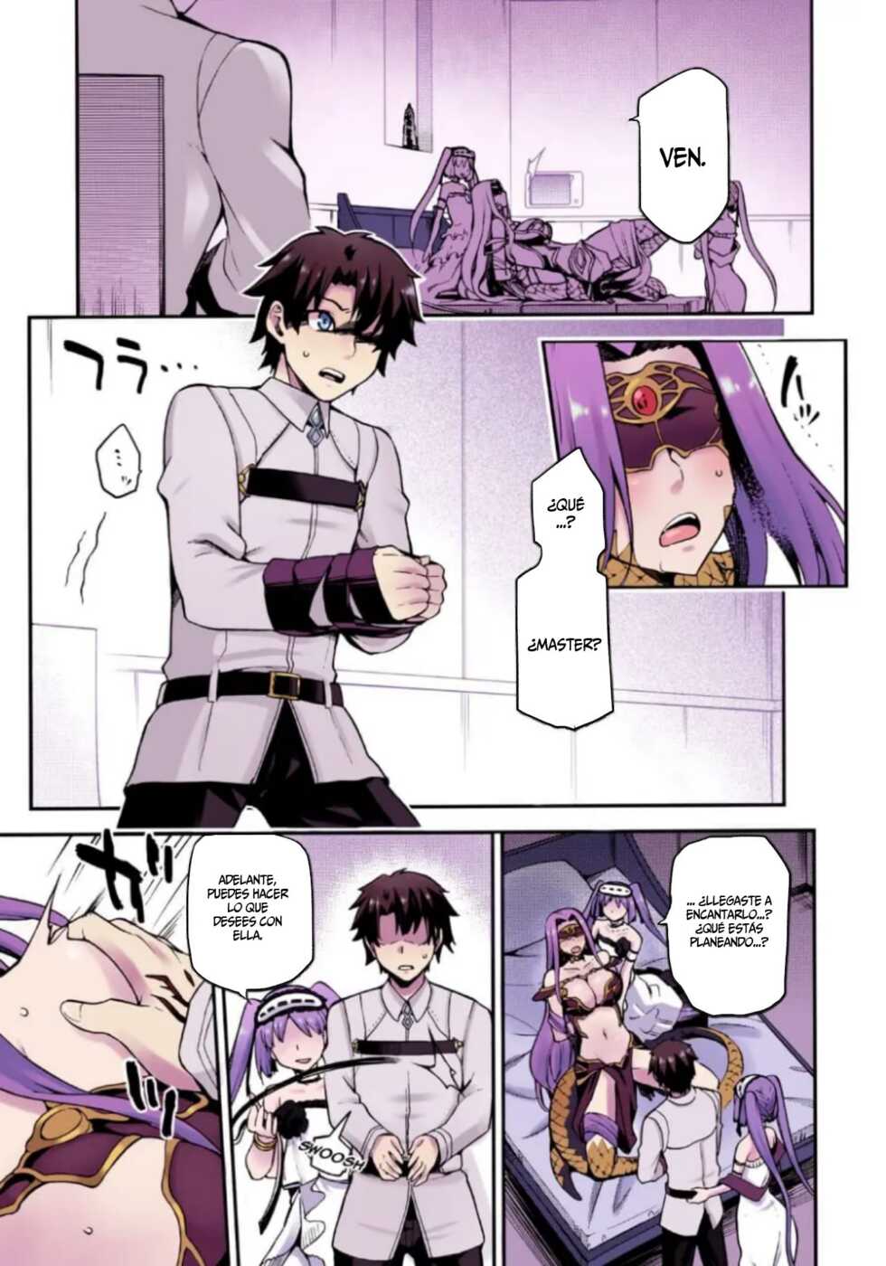 [Jyouren Kishidan (kiasa)] Hebigami no Honnou | El instinto de la diosa serpiente (Fate/Grand Order) [Spanish] [Muslos Scan] [Colorized] [Decensored] - Page 8