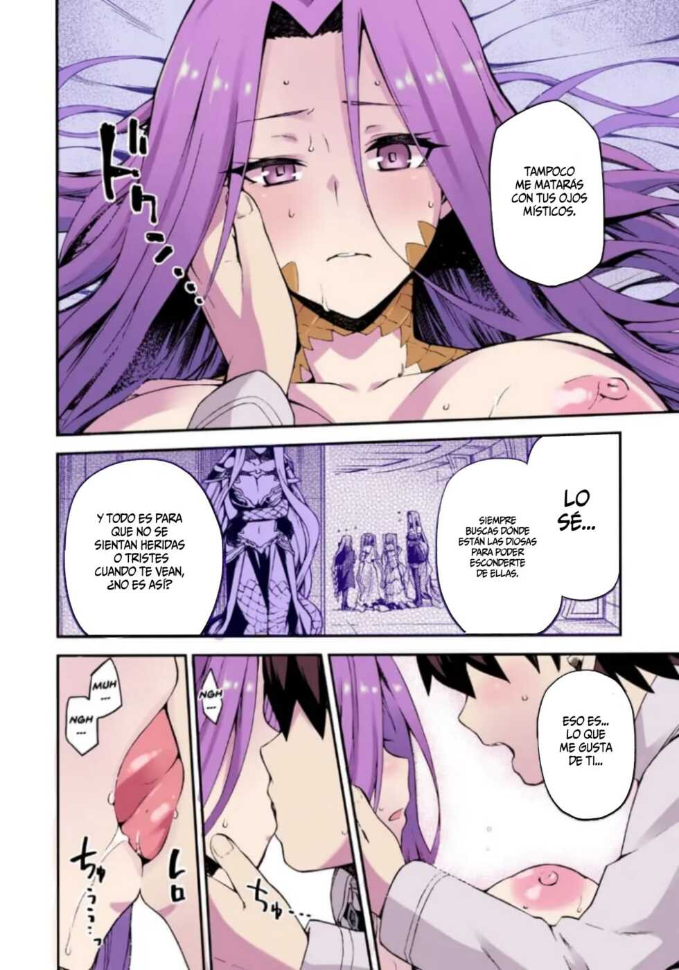 [Jyouren Kishidan (kiasa)] Hebigami no Honnou | El instinto de la diosa serpiente (Fate/Grand Order) [Spanish] [Muslos Scan] [Colorized] [Decensored] - Page 17