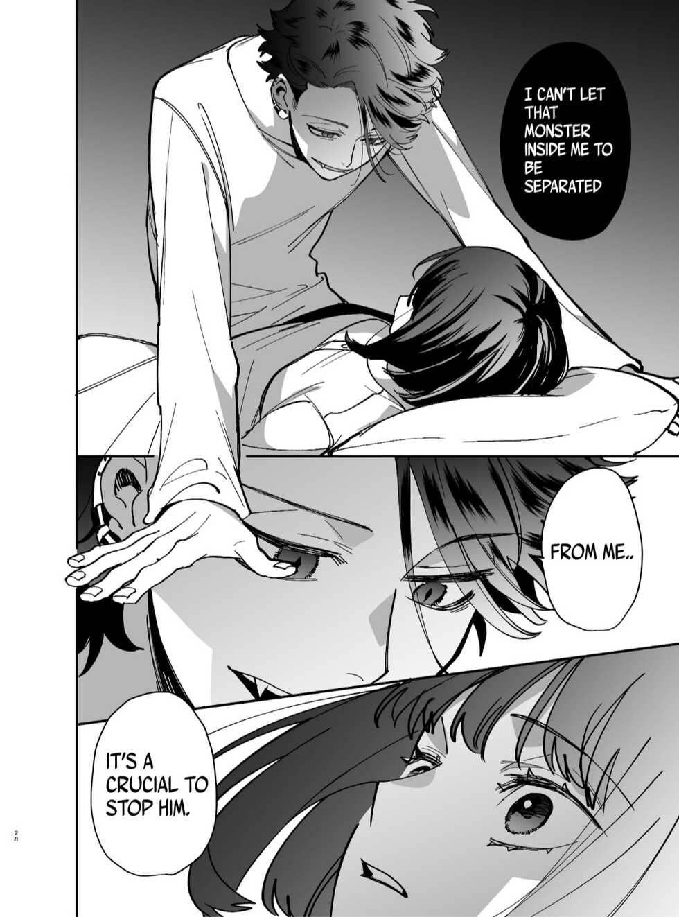 [Umenegi Daimyoujin (Umekoppe)] Sucked Dry By My Vampire Friend | Nekokaburi Kyuuketsuki ni Honenozui made Tabetsuku sareru [English] [Digital] - Page 30